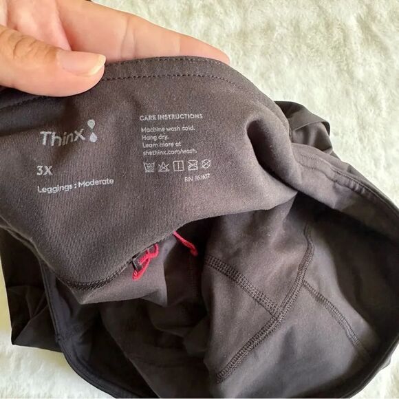 Thinx NWOT Black Period Leggings Moderate Absorbancy Women's Size 3X - Picture 6 of 12
